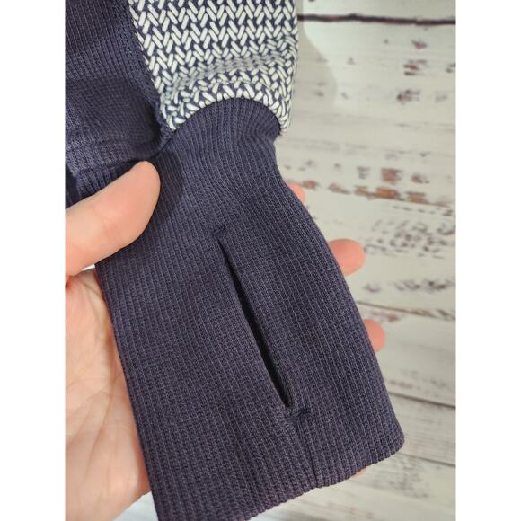 Lululemon Scuba Hoodie II Washi Weave Angel Wing Naval Blue women's size 4 - Picture 5 of 6